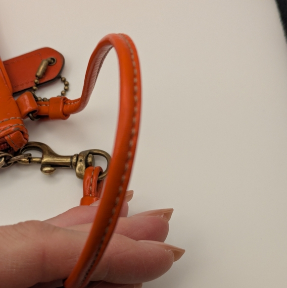 Coach Orange Leather Wristlet - Picture 5 of 6
